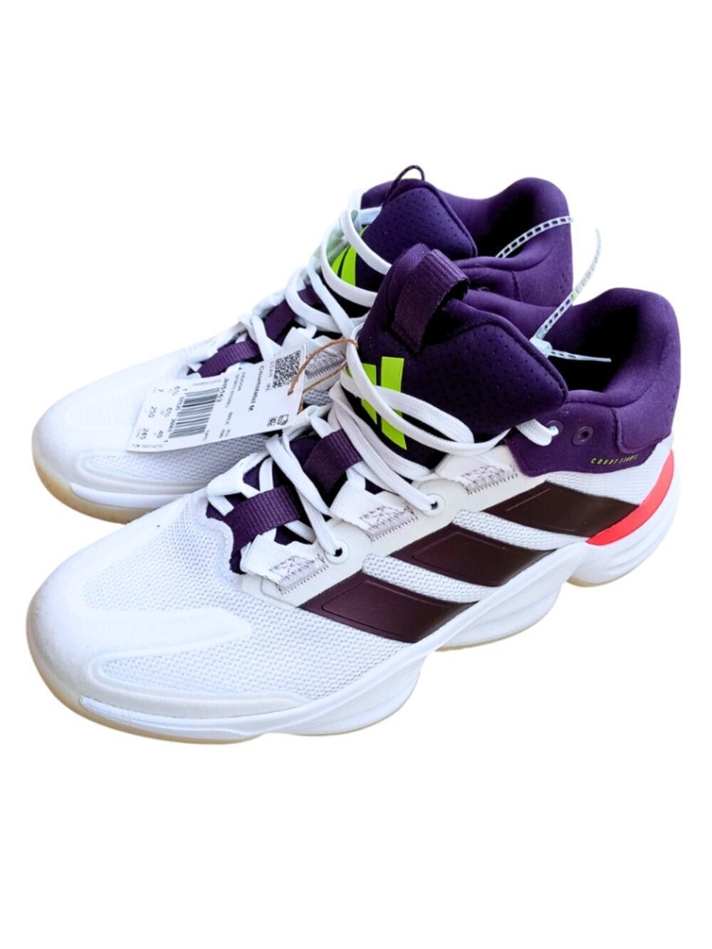 Adidas Basketball Sneakers White Purple - Men’s Size 7 / Women’s 7.5 -8 Athletic